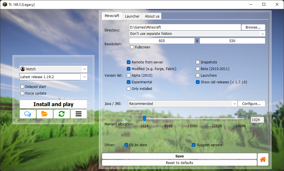 Minecraft MC Launcher Minecraft MC Launcher